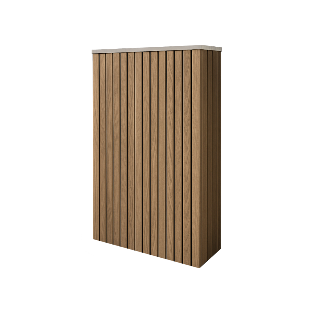 Battery and inverter cover, Oak finish, H900 x W925 x D240mm