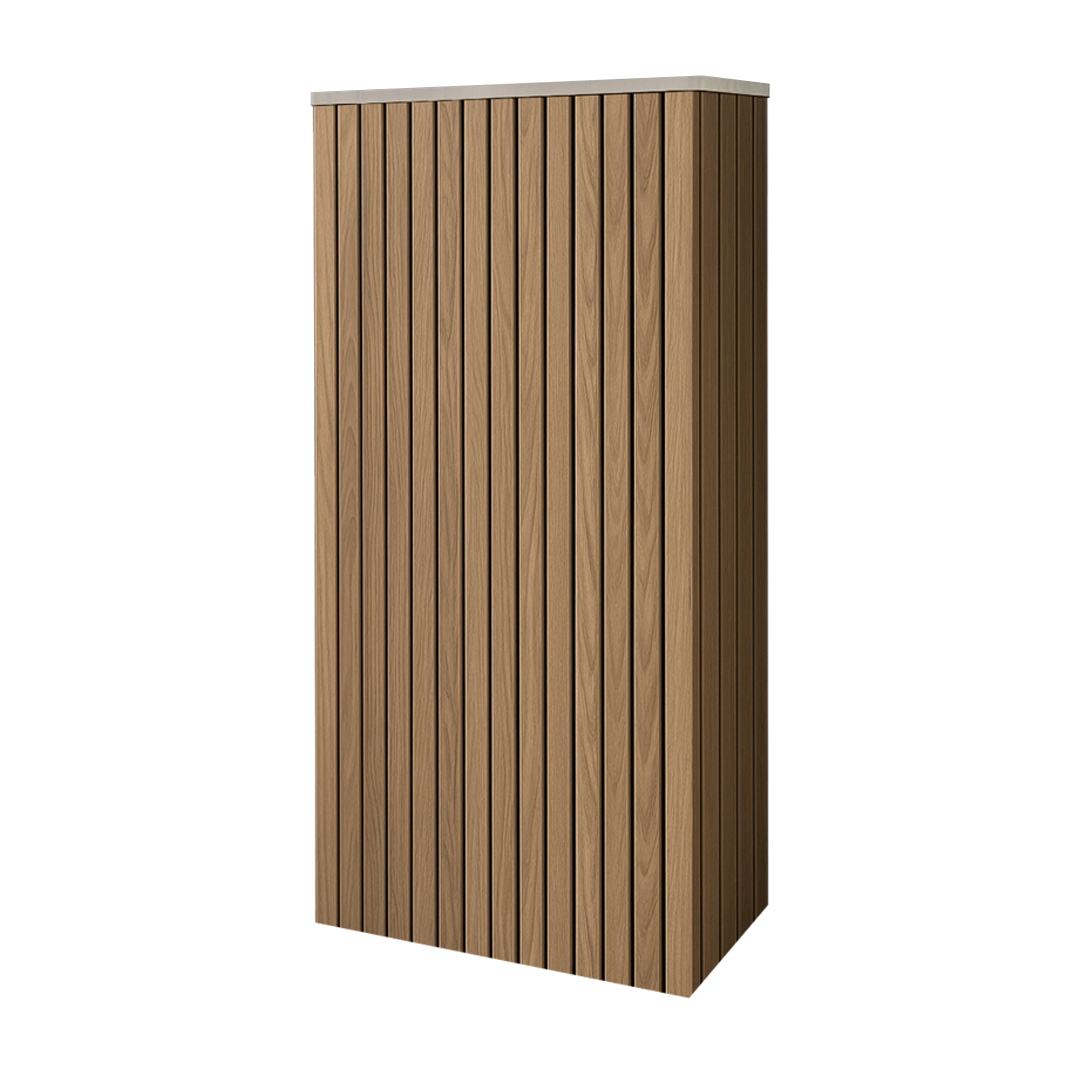 Battery and inverter cover, Oak finish, H1500 x W675 x D355mm