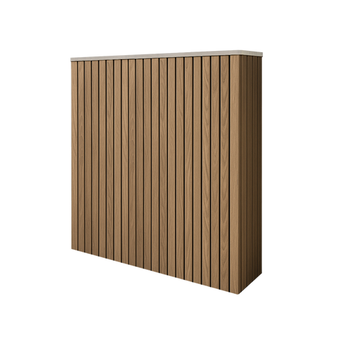 Battery and inverter cover, Oak finish, H1200 x W1175 x D240mm