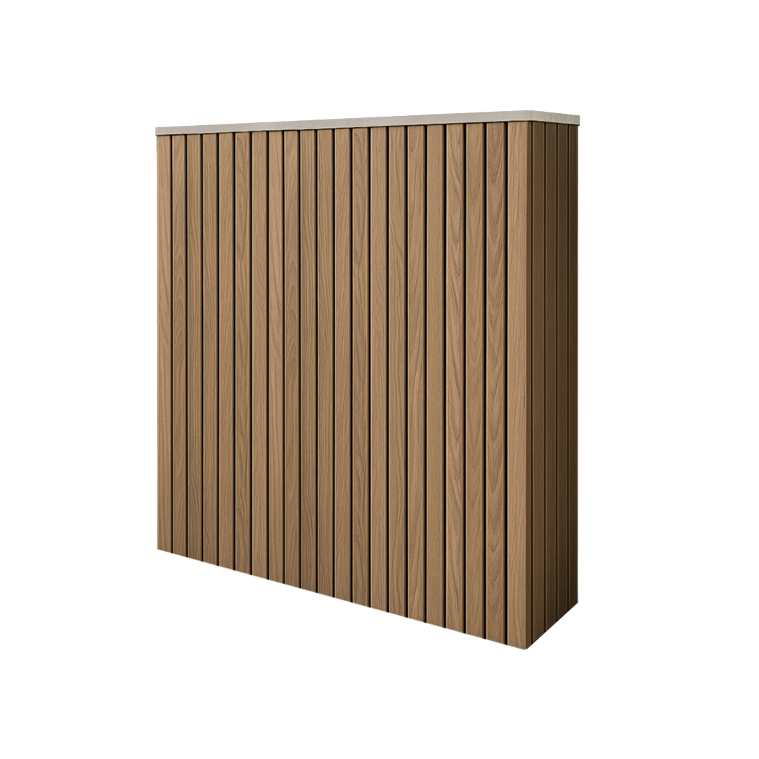 Battery and inverter cover, Oak finish, H1000 x W1550 x D355mm