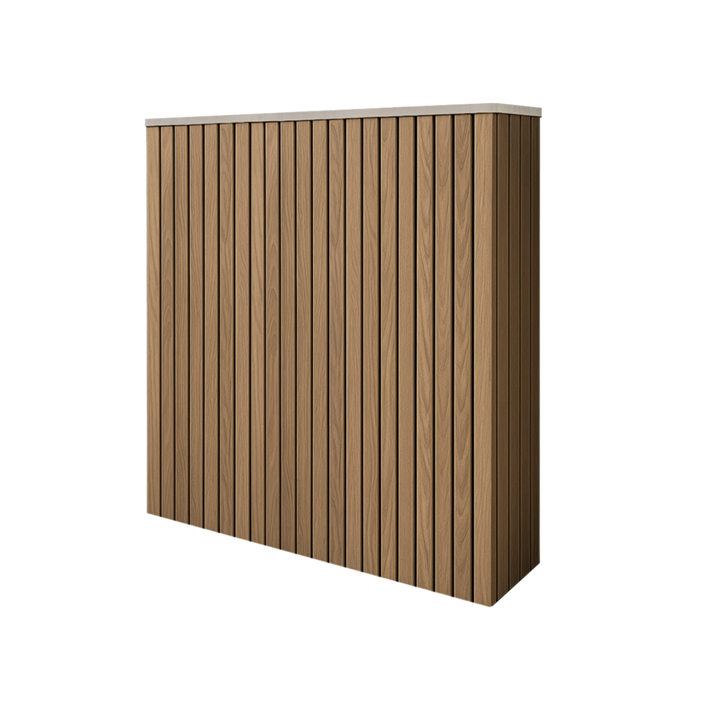 Battery and inverter cover, Oak finish, H900 x W1550 x D355mm
