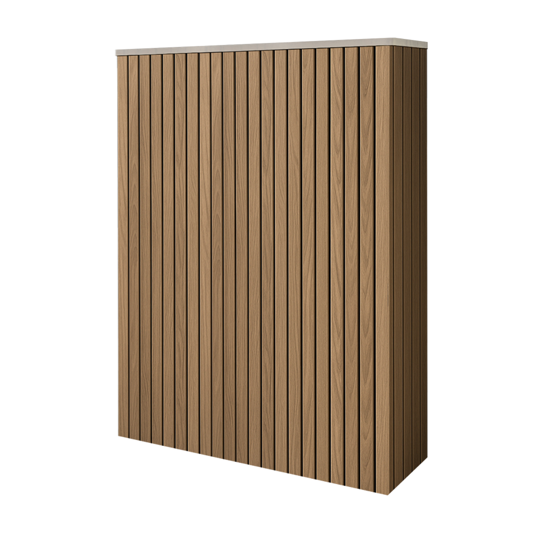 Battery and inverter cover, Oak finish, H1700 x W1175 x D355mm
