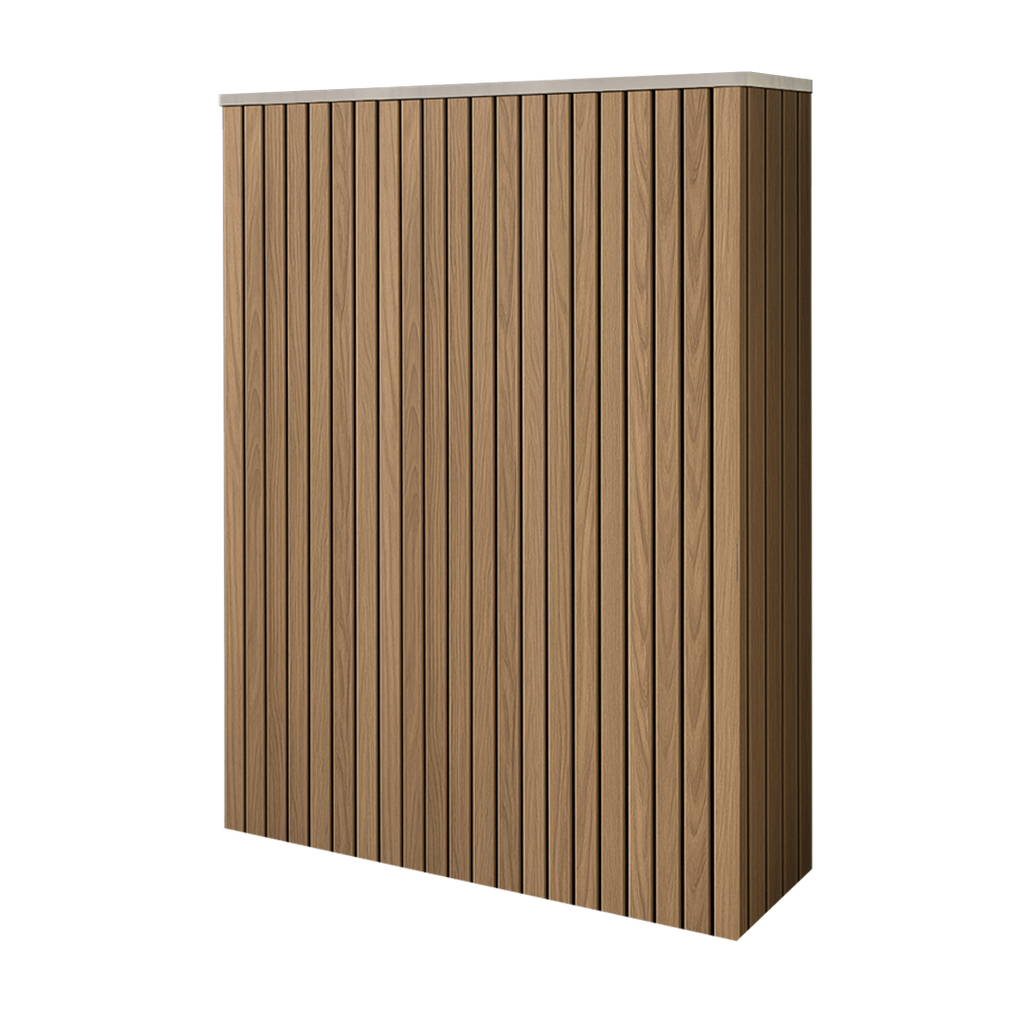 Battery and inverter cover, Oak finish, H1500 x W1175 x D240mm