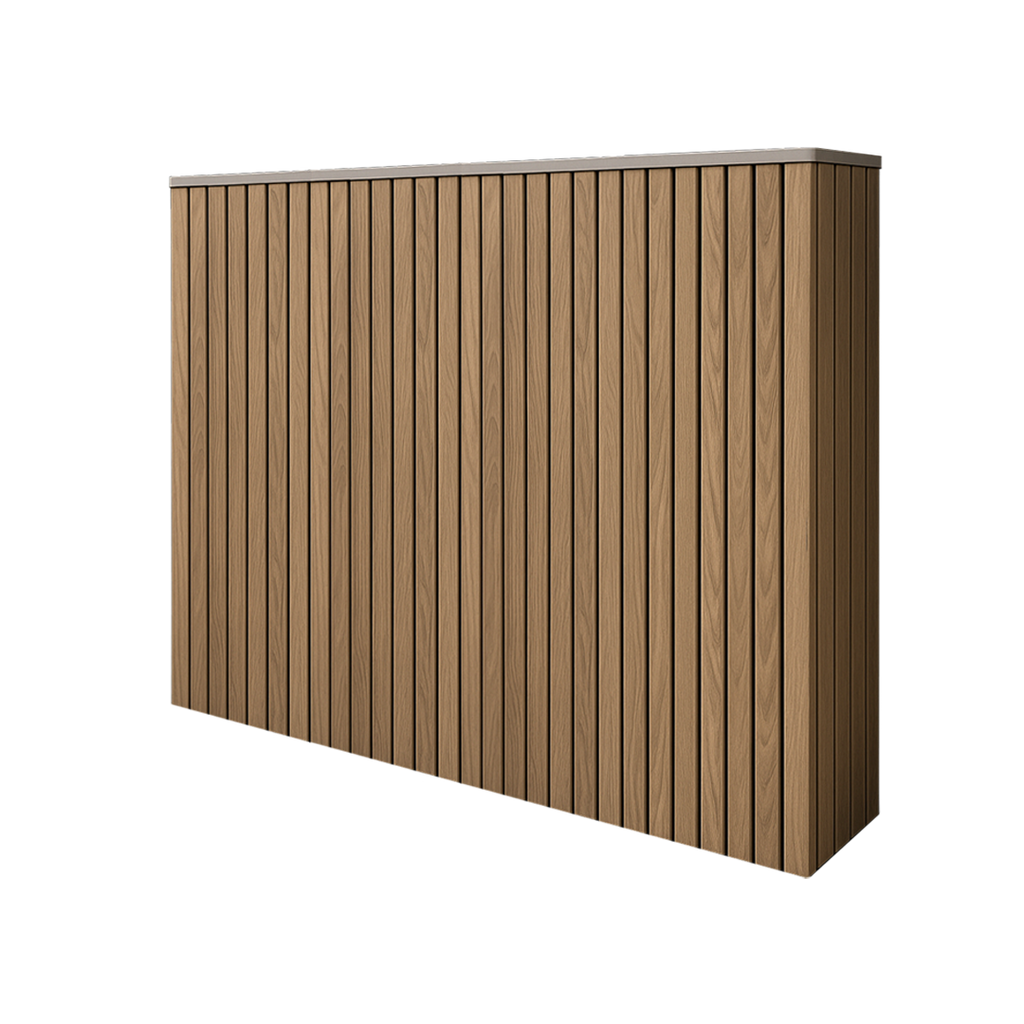 Battery and inverter cover, Oak finish, H1000 x W2175 x D240mm