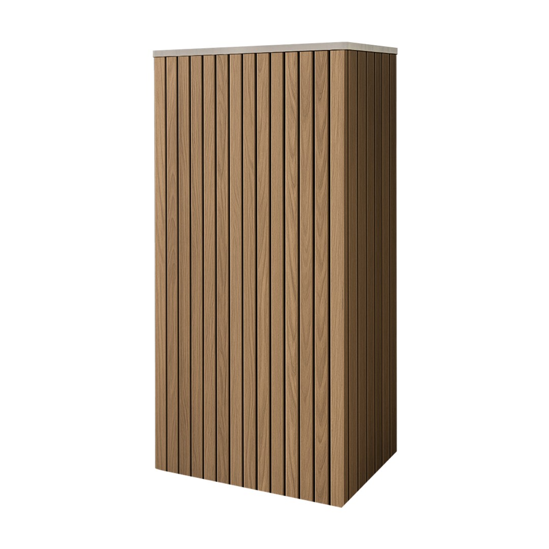 Battery and inverter cover, Oak finish, H1500 x W425 x D605mm