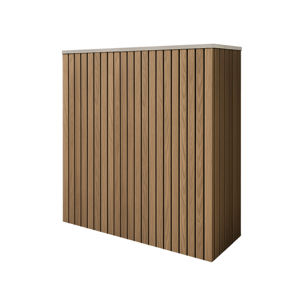 Battery and inverter cover, Oak finish, H1000 x W1175 x D605mm