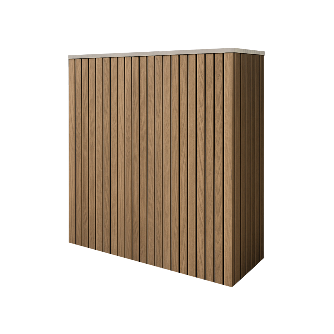 Battery and inverter cover, Oak finish, H1000 x W1175 x D605mm