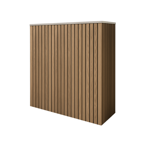 Battery and inverter cover, Oak finish, H1000 x W1300 x D480mm