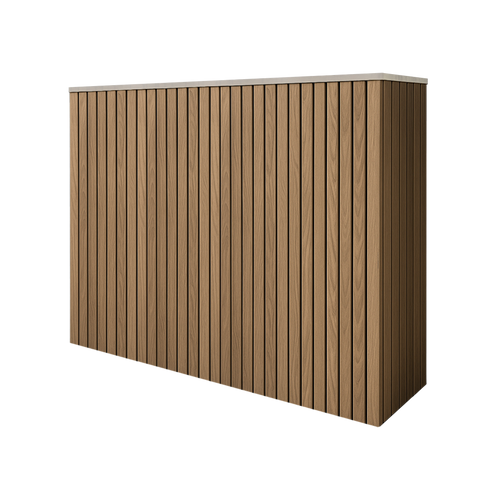Battery and inverter cover, Oak finish, H1200 x W1425 x D605mm