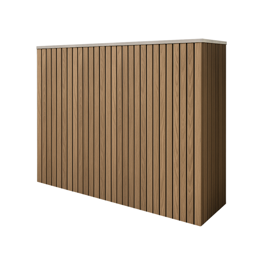 Battery and inverter cover, Oak finish, H1000 x W1675 x D605mm