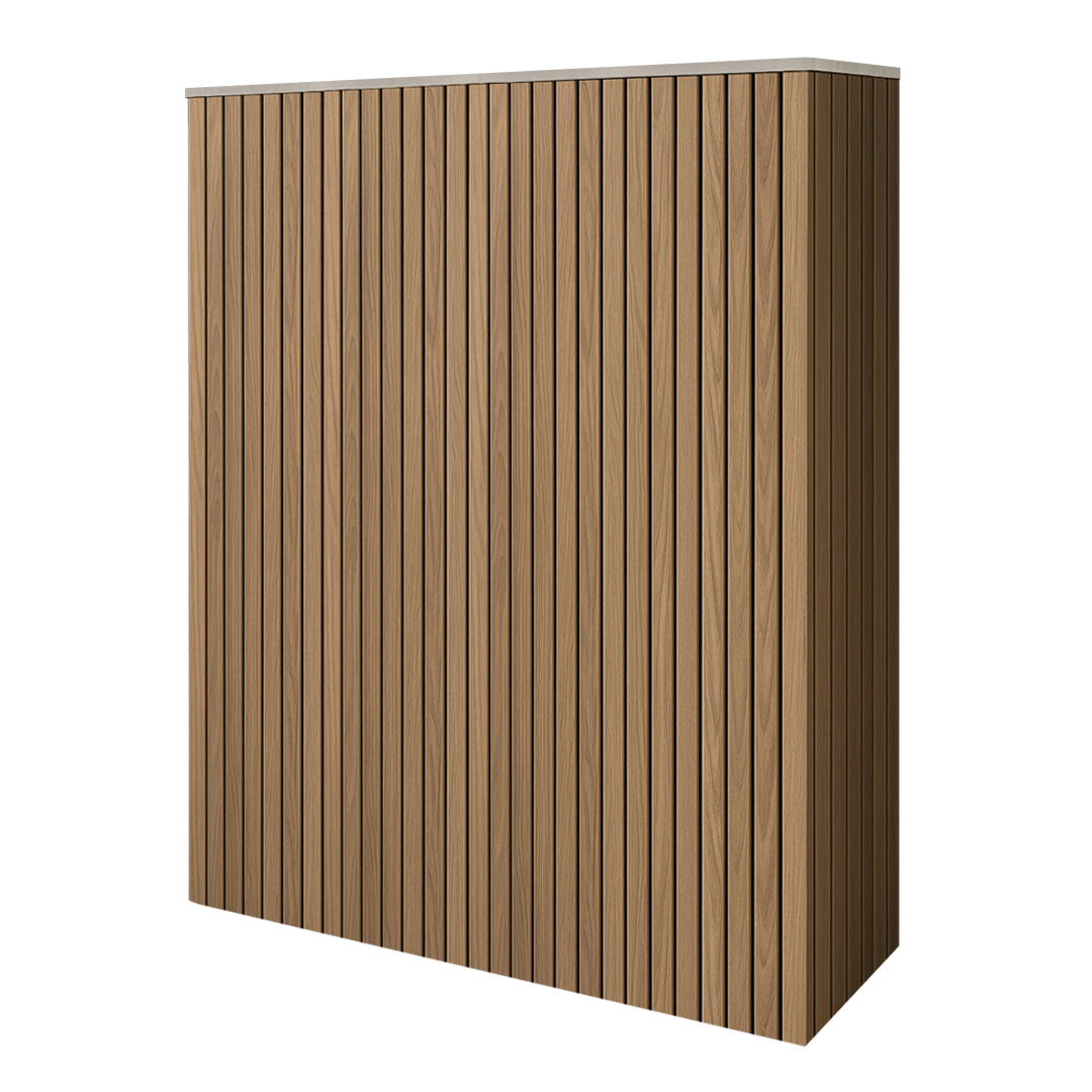 Battery and inverter cover, Oak finish, H2200 x W2175 x D605mm