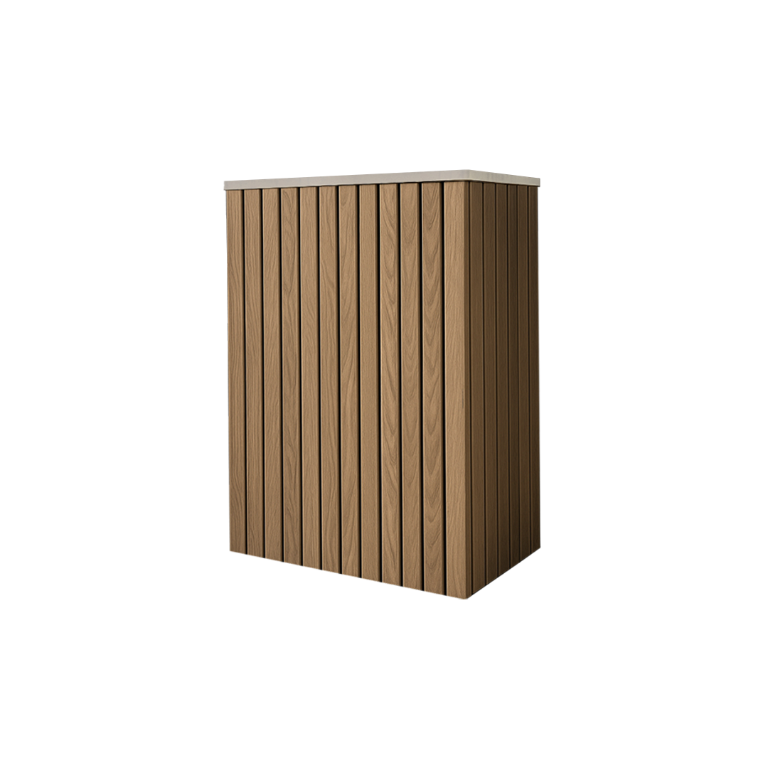 Battery and inverter cover, Oak finish, H700 x W800 x D605mm