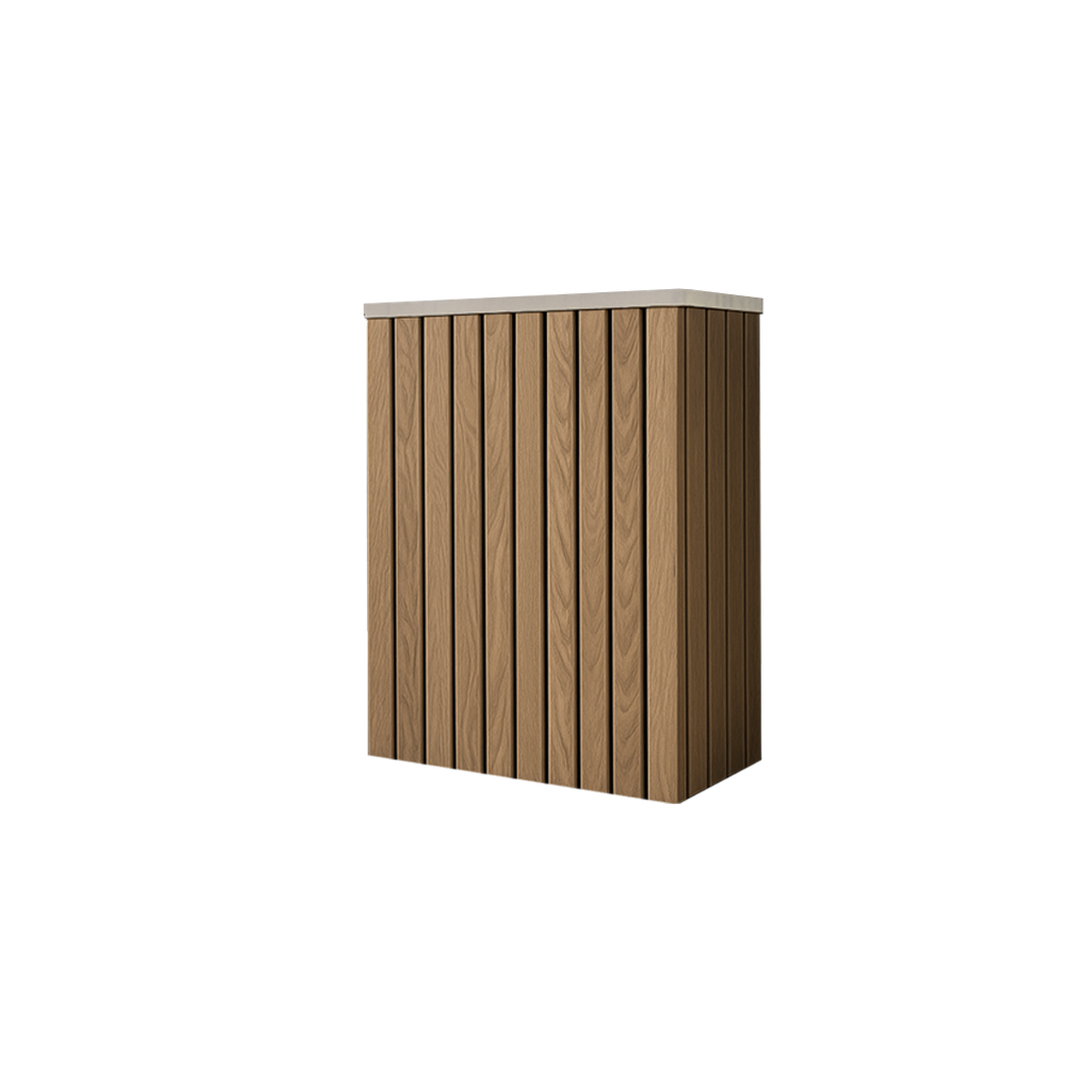 Battery and inverter cover, Oak finish, H700 x W550 x D355mm