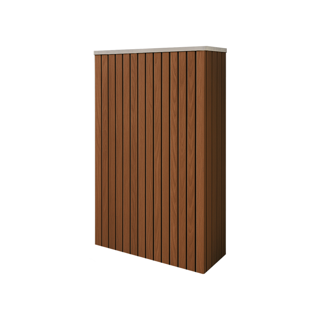 Battery and inverter cover, Walnut finish, H1000 x W1050 x D355mm