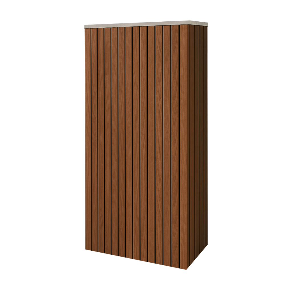 Battery and inverter cover, Walnut finish, H1400 x W425 x D240mm
