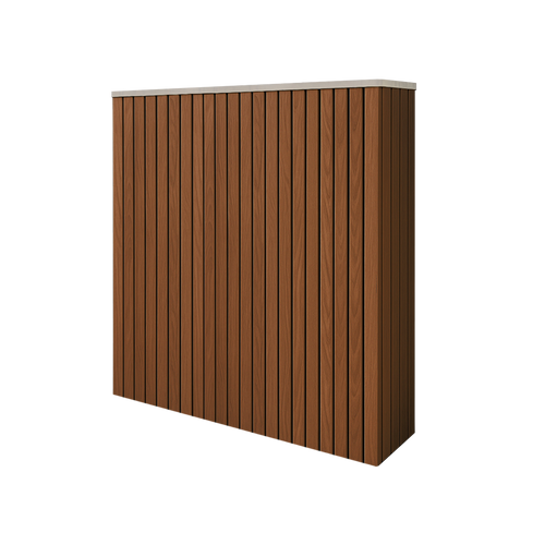 Battery and inverter cover, Walnut finish, H1000 x W1300 x D355mm