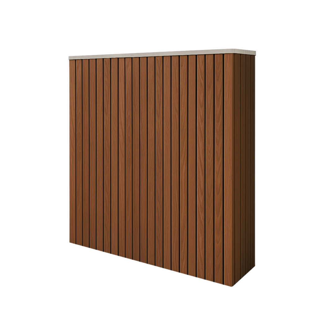 Battery and inverter cover, Walnut finish, H1000 x W1175 x D240mm