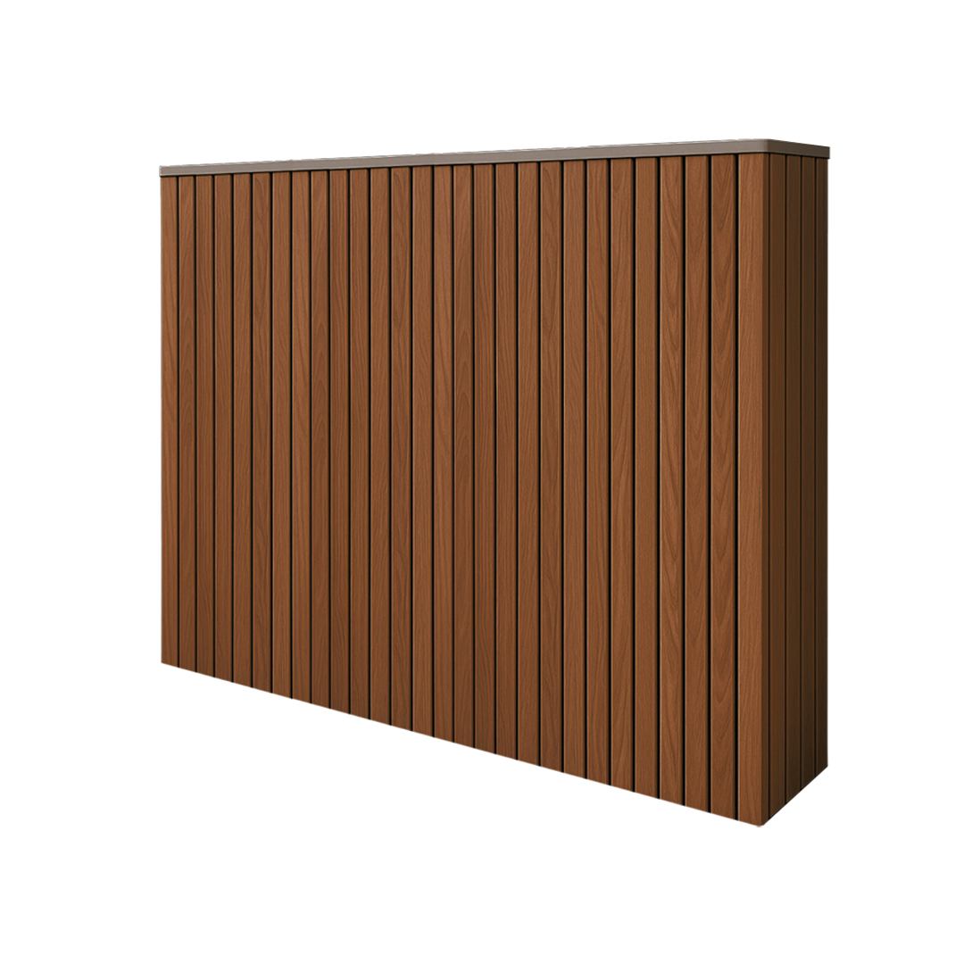Battery and inverter cover, Walnut finish, H1000 x W2175 x D240mm