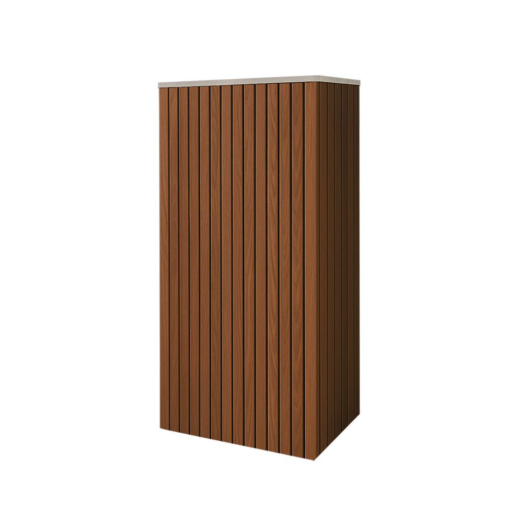 Battery and inverter cover, Walnut finish, H1000 x W1050 x D480mm