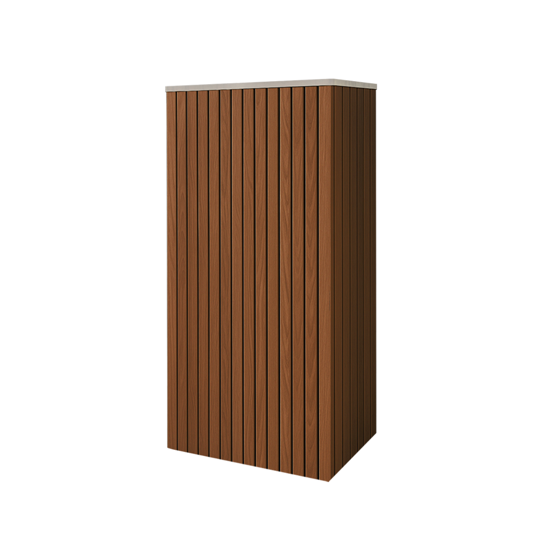 Battery and inverter cover, Walnut finish, H1000 x W425 x D480mm