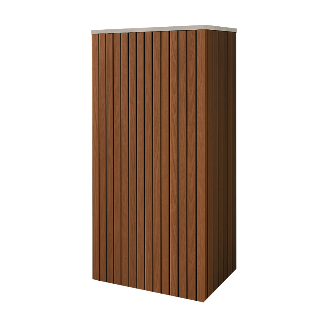 Battery and inverter cover, Walnut finish, H1500 x W550 x D480mm