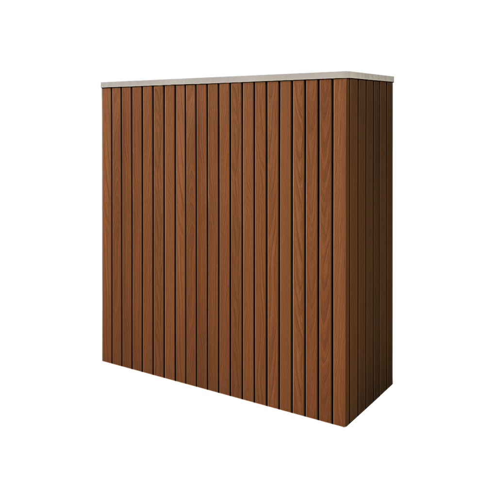 Battery and inverter cover, Walnut finish, H1000 x W1550 x D605mm