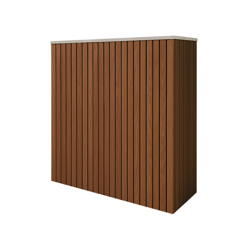 Battery and inverter cover, Walnut finish, H1000 x W1175 x D480mm