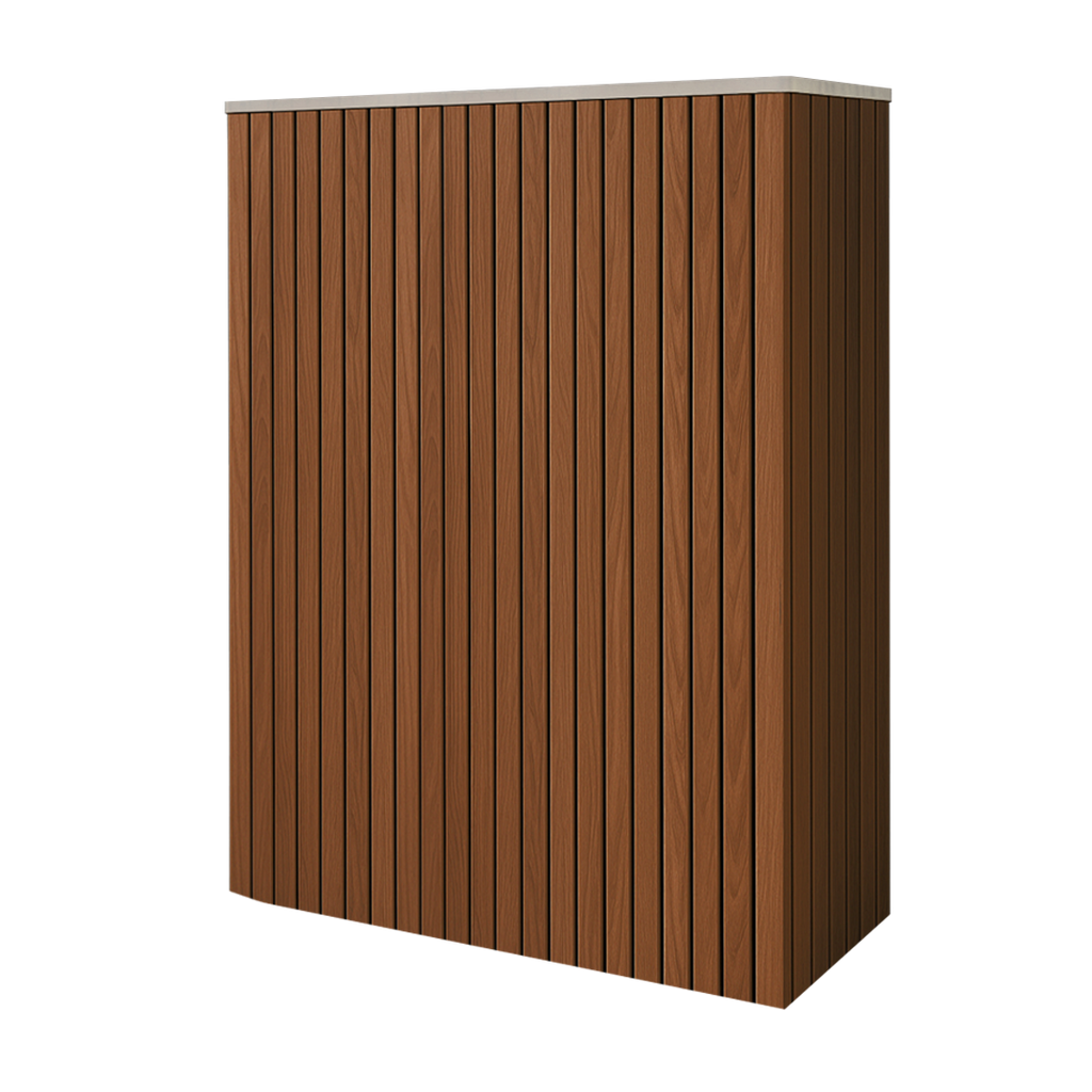 Battery and inverter cover, Walnut finish, H1700 x W1175 x D480mm