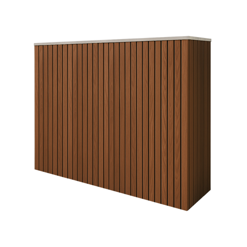 Battery and inverter cover, Walnut finish, H1200 x W1425 x D605mm