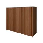 Battery and inverter cover, Walnut finish, H1000 x W2175 x D480mm