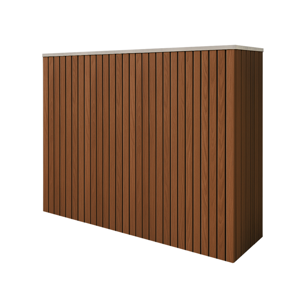 Battery and inverter cover, Walnut finish, H1000 x W1675 x D605mm
