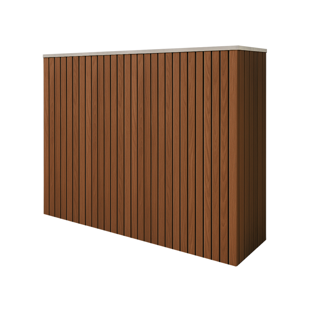 Battery and inverter cover, Walnut finish, H1000 x W1675 x D605mm