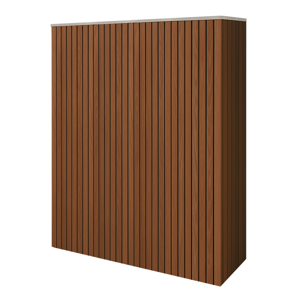 Battery and inverter cover, Walnut finish, H2200 x W2175 x D480mm