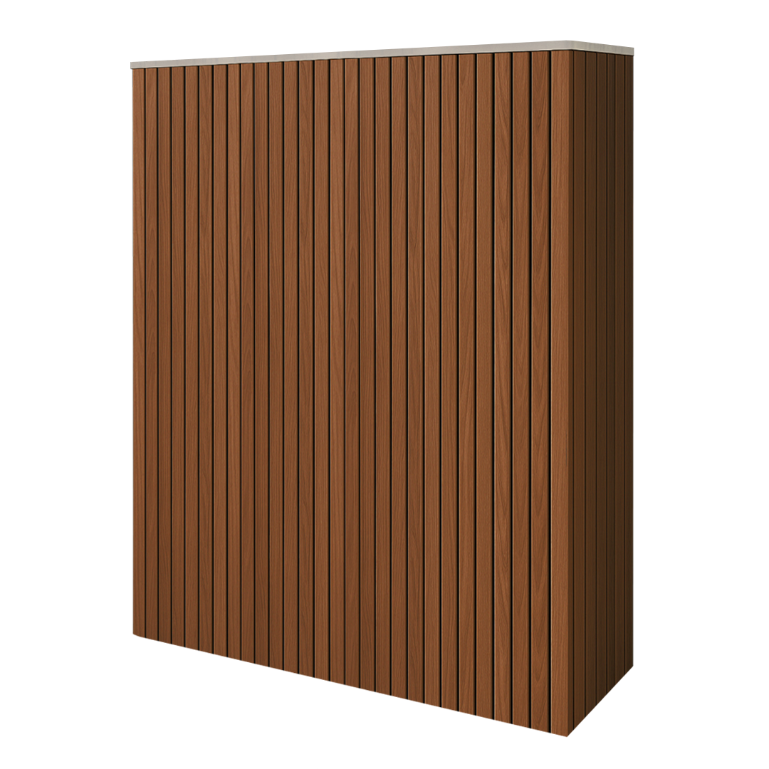 Battery and inverter cover, Walnut finish, H2200 x W2050 x D480mm
