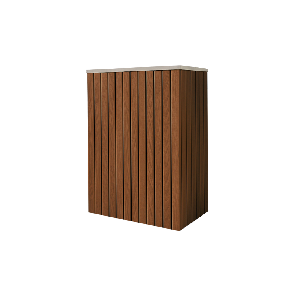 Battery and inverter cover, Walnut finish, H500 x W1050 x D240mm