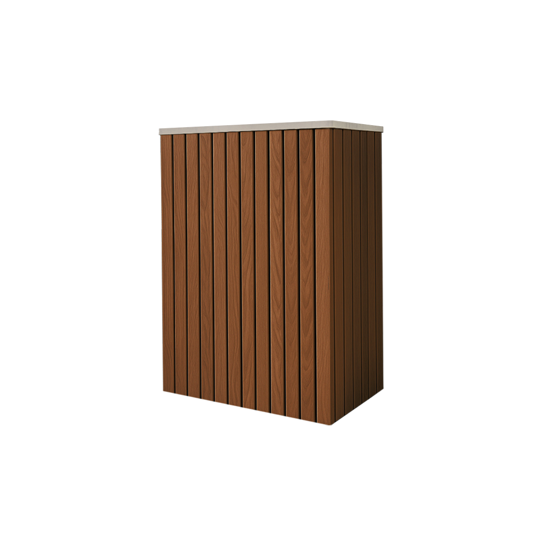Battery and inverter cover, Walnut finish, H500 x W1050 x D240mm