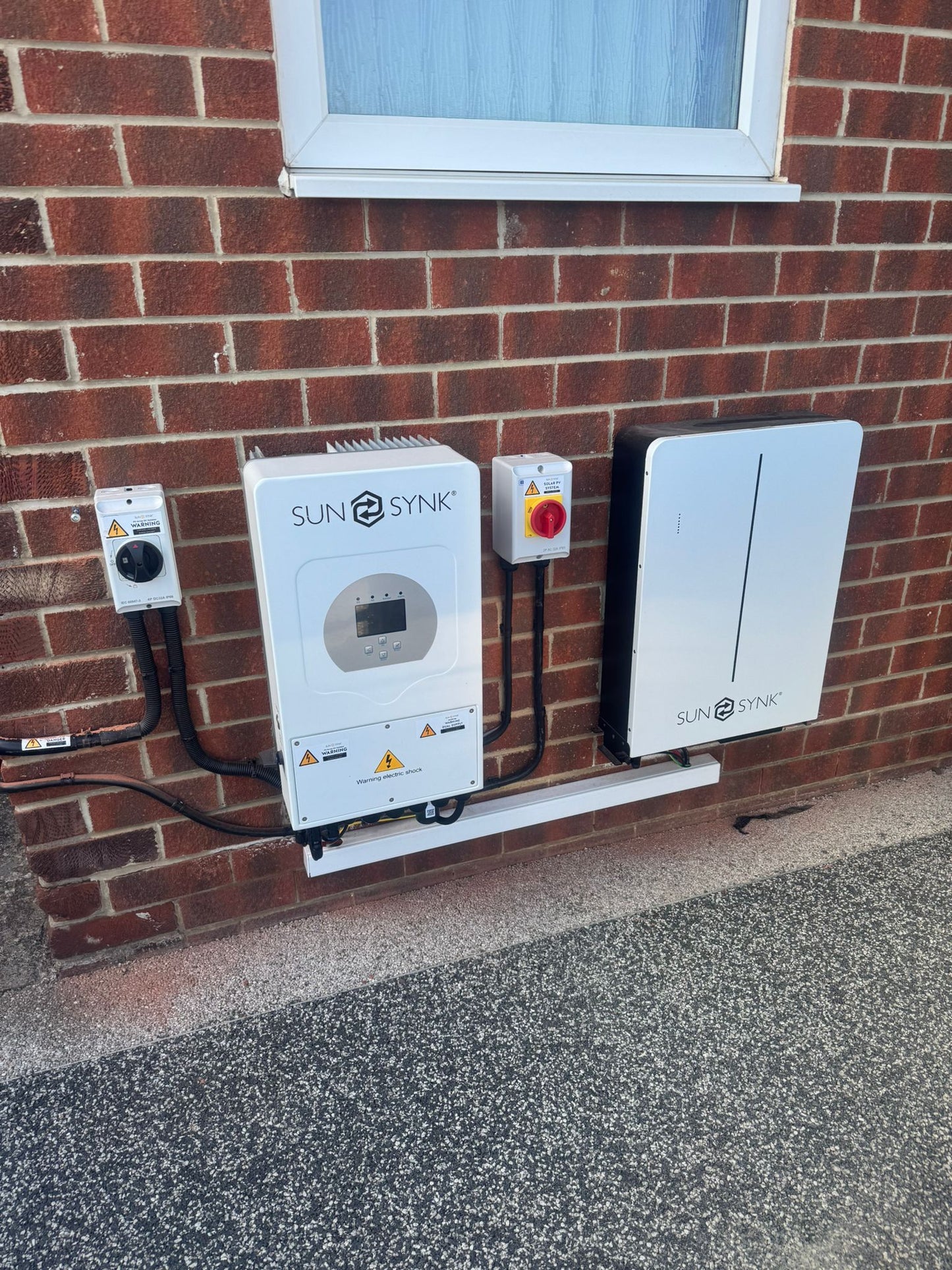 Sunsynk solar battery installation without cover — before fitting — SolarBatteryCovers.ie