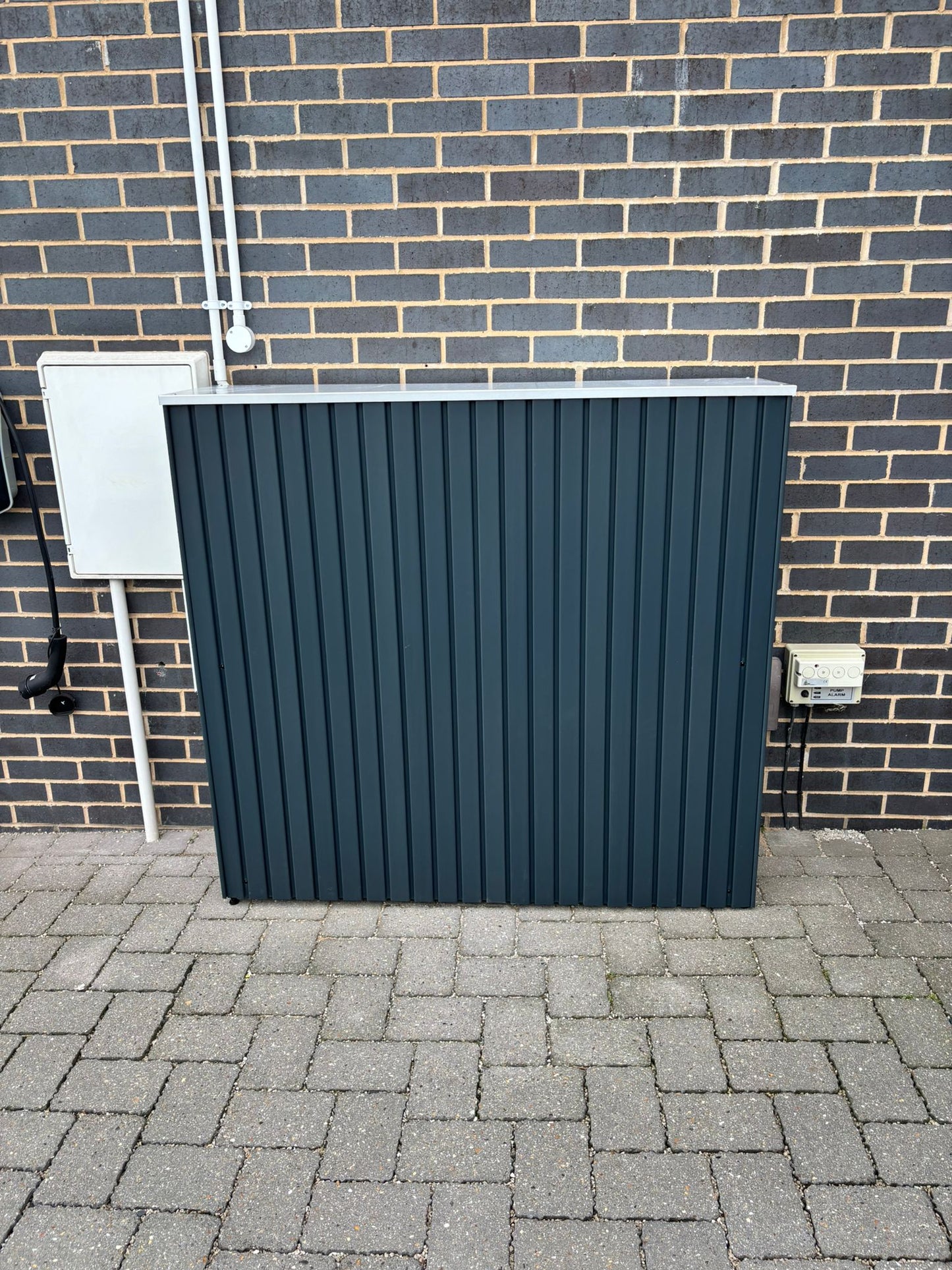 Tesla Powerwall solar battery cover in Anthracite Grey — installed and fitted — SolarBatteryCovers.ie