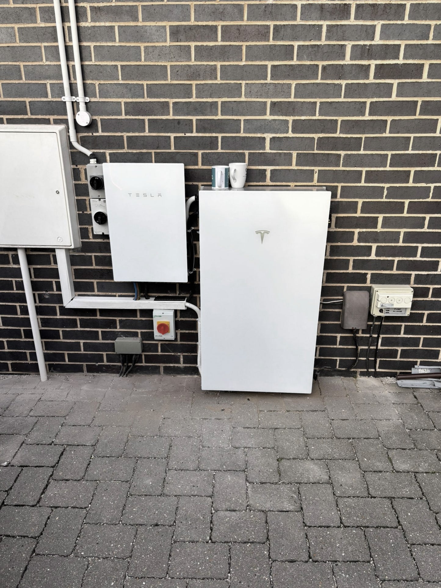Tesla Powerwall solar battery installation without cover — before fitting — SolarBatteryCovers.ie