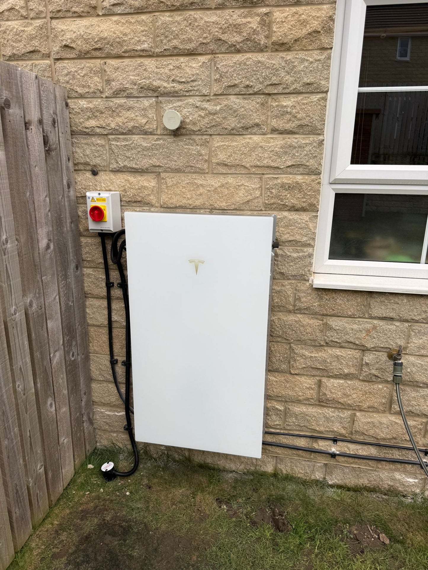 Tesla Powerwall solar battery installation without cover — before fitting — SolarBatteryCovers.ie